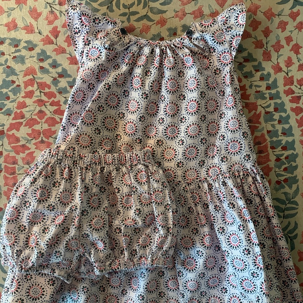 Tea red white and blue dress